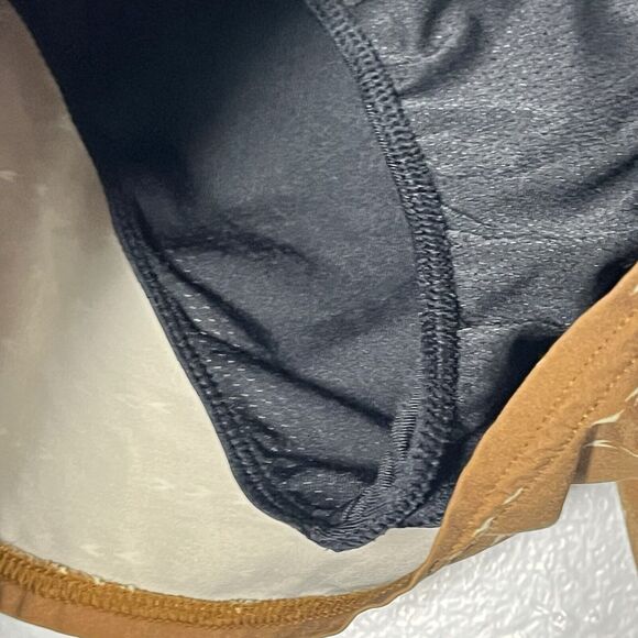 Vuori Clementine Shorts Size Small Brown Arrow Pattern Bikini Brief Mesh Lining - Picture 2 of 9